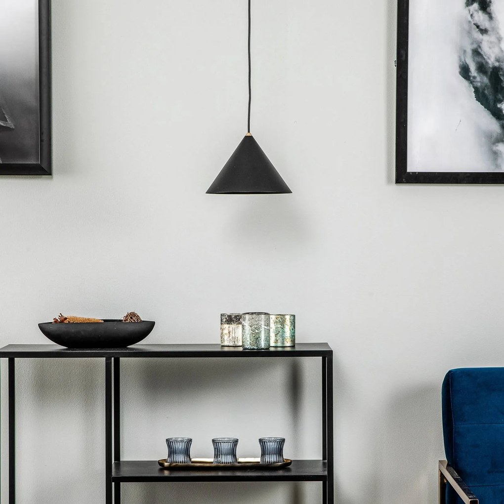 Nowodvorski Lighting Lampada a sospensione Zenith S con paralume in metallo nero