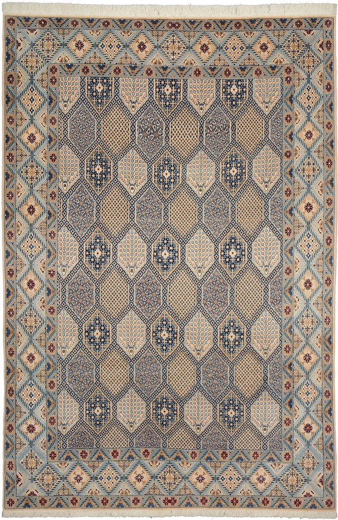 Nain Tappeto 300x200 Beige (Iran) Annodato A Mano