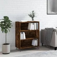 Libreria Rovere Fumo 69,5x32,5x90 cm in Legno Multistratocod mxl 129279