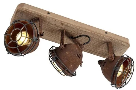 Faretto smart marrone ruggine orientabile incl. 3 WiFi GU10 - Gina