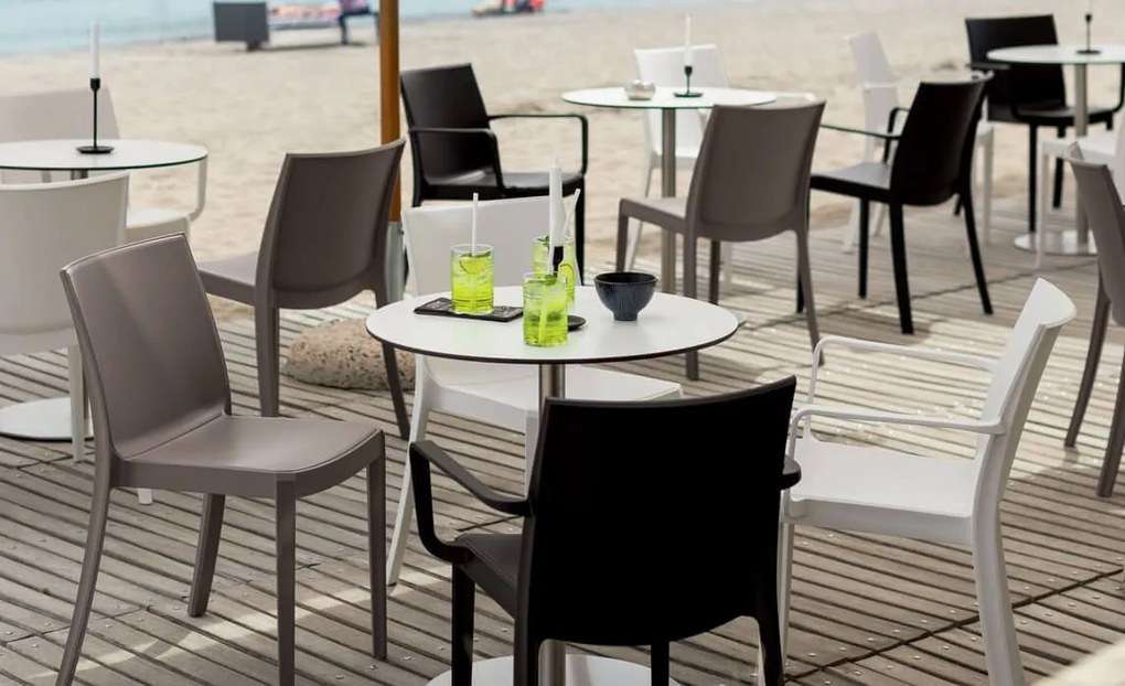 VICTORIA - poltrona in resina impilabile da esterno e interno set da 2