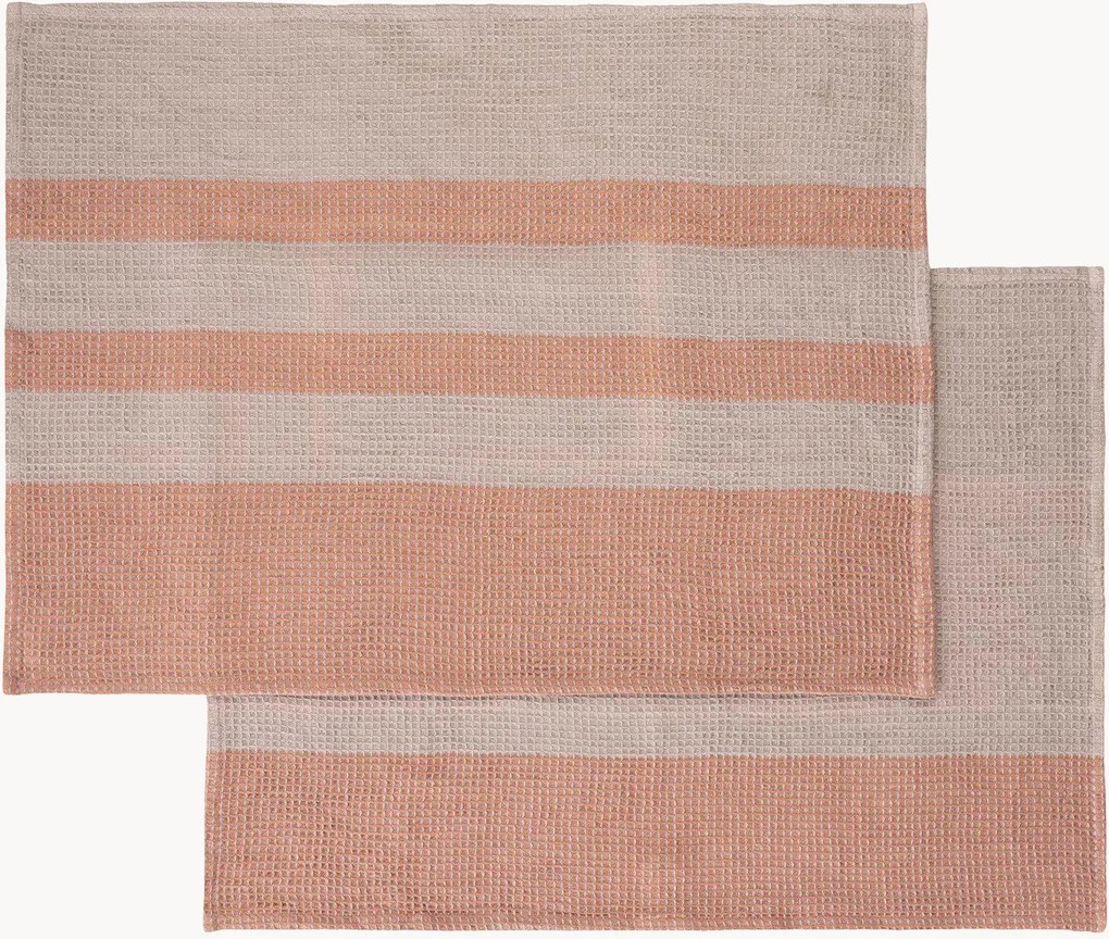 Set di 2 strofinacci in cotone organico Gano