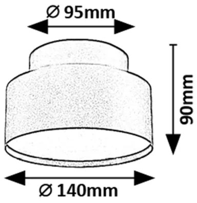 Rabalux 71320 - Plafoniera LED OVIDIA, 24W/230V, 3000K, nero