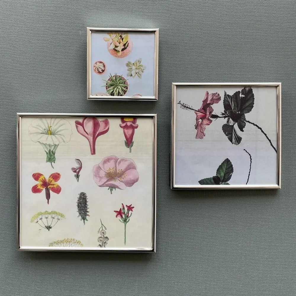 Cornice da appoggio/parete in metallo color argento 16x16 cm Sweet Memory - Zilverstad