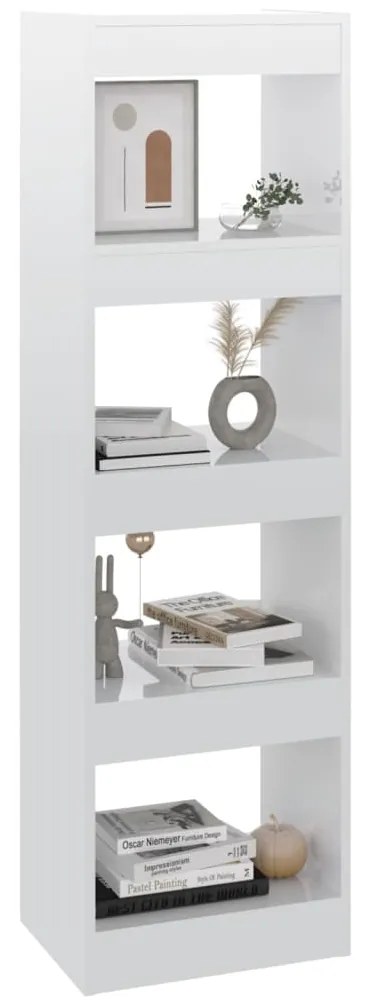 Libreria/Divisorio Bianco Lucido 40x30x135 cm