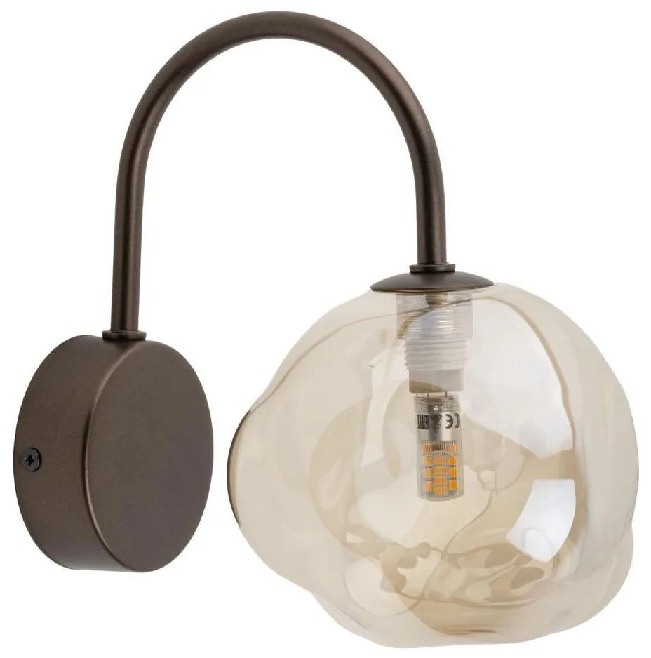 Applique LAVA 1xG9/8W/230V bronzo/fumé beige