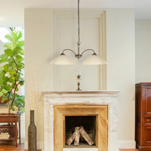 Rabalux 8177 - Lampadario a sospensione con catena REGINA 2xE27/60W/230V