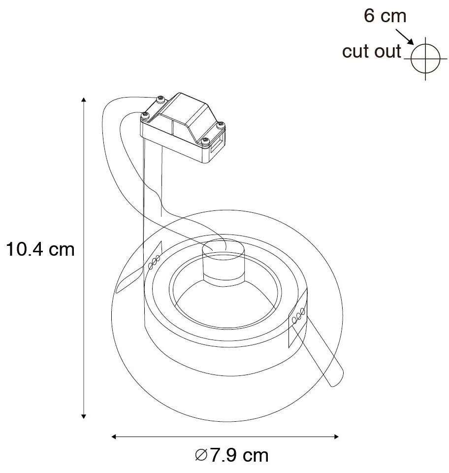 Faretto da incasso Smart bianco rotondo IP44 con Wifi GU10 50mm - Xena