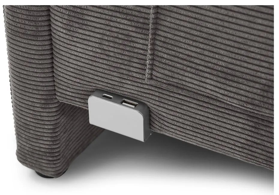 Letto da bambini con sponde color antracite imbottito rete non inclusa 90x200 cm Cool – Meise Möbel