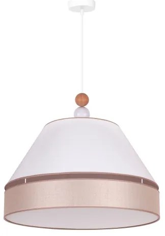 Duolla - Lampadario a sospensione con filo AVIGNON 1xE27/15W/230V diametro 60 cm bianco/beige