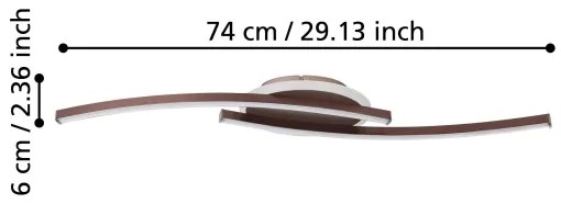 Eglo 901221 - Plafoniera LED LUNGOLAGO LED/12W/230V 4000K rame