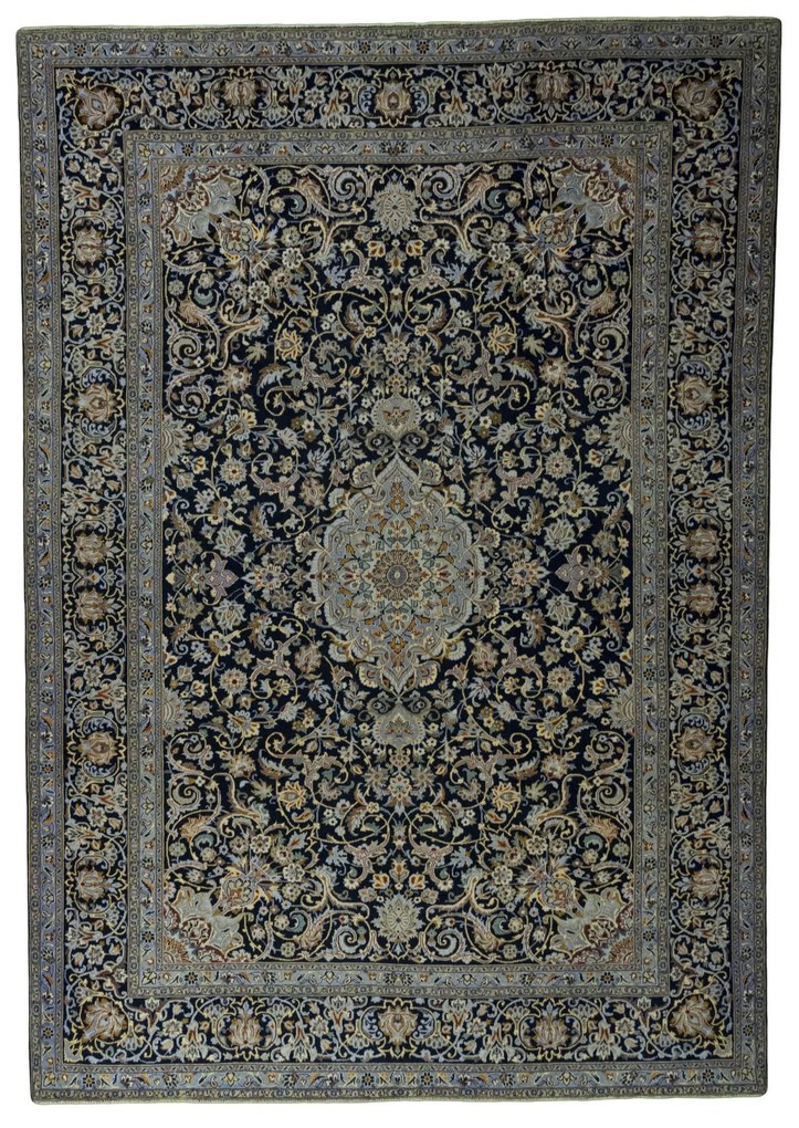 Kashan Tappeto persiano 280x410 Blu (Iran) Annodato A Mano