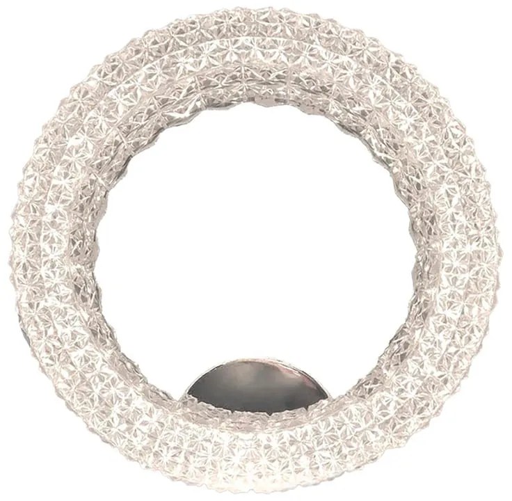 Applique LED moderno Soledad cromo IP20, luce bianco naturale 1920 lumen, NOVECENTO