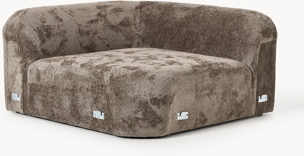 Modulo angolare curvo in teddy-bouclé Wolke