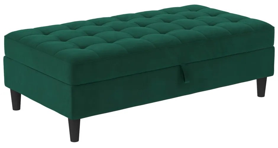 Poggiapiedi in velluto verde Presley - Støraa