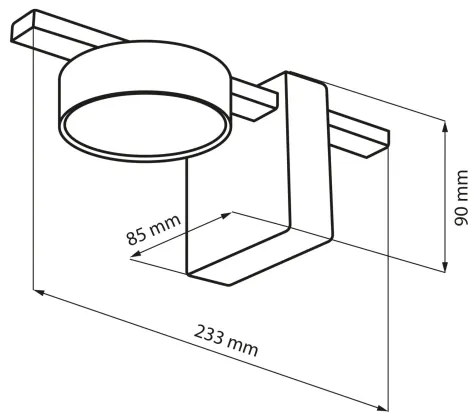 Applique a LED JOY 1xGX53/6W/230V nero