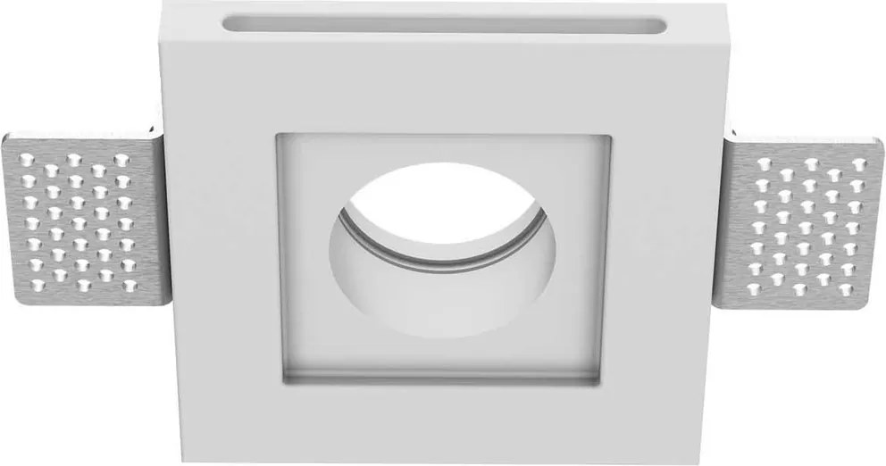 Portafaretto GU10 e MR16 Quadrato Gesso Pitturabile Ø100x100 mm