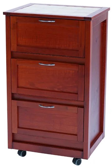 Carrello Mobiletto con ante a ribalta CILIEGIO LANDHELL