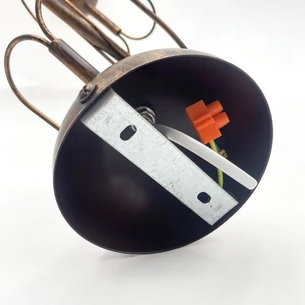 Lampadario a stelo COBRA 1xE27/60W/230V diam. 30 cm bronzo/patina