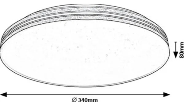 Rabalux 71177 - Plafoniera LED OSCAR LED/18W/230V 3000K diametro 34 cm