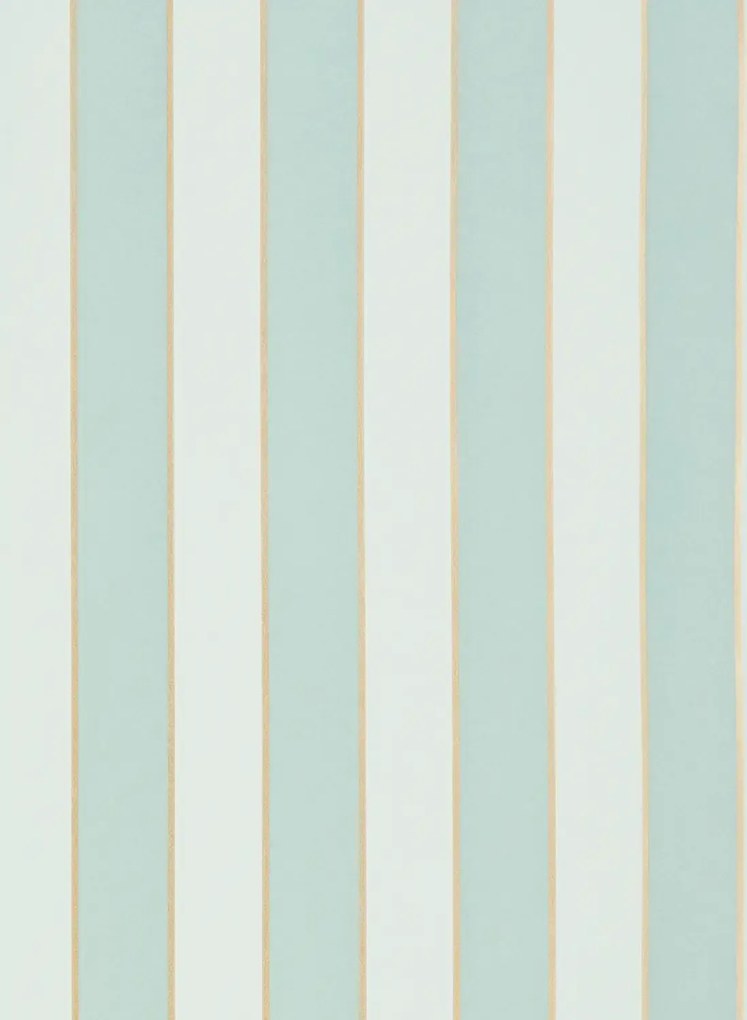 Osborne & Little Tapete Regency Stripe - Aqua/ Gold
