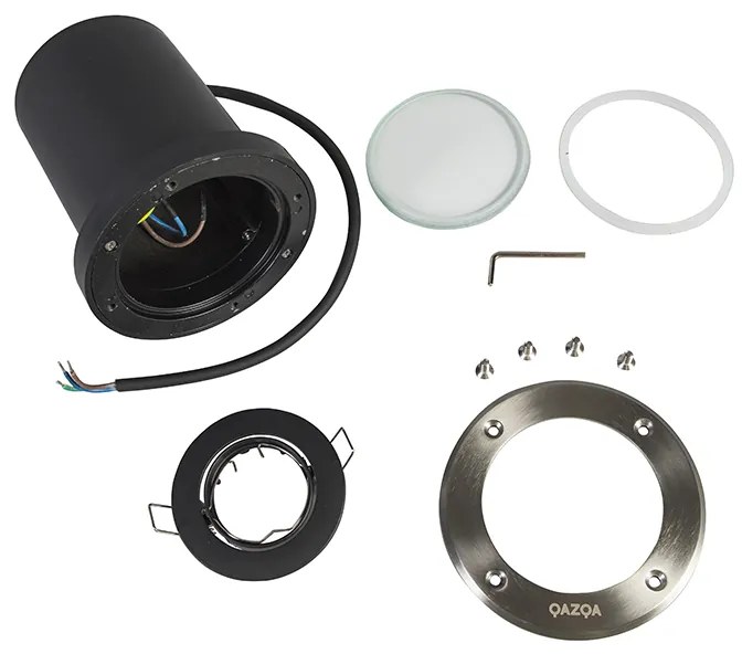 Faretto da giardino moderno in acciaio orientabile IP65 - Delux