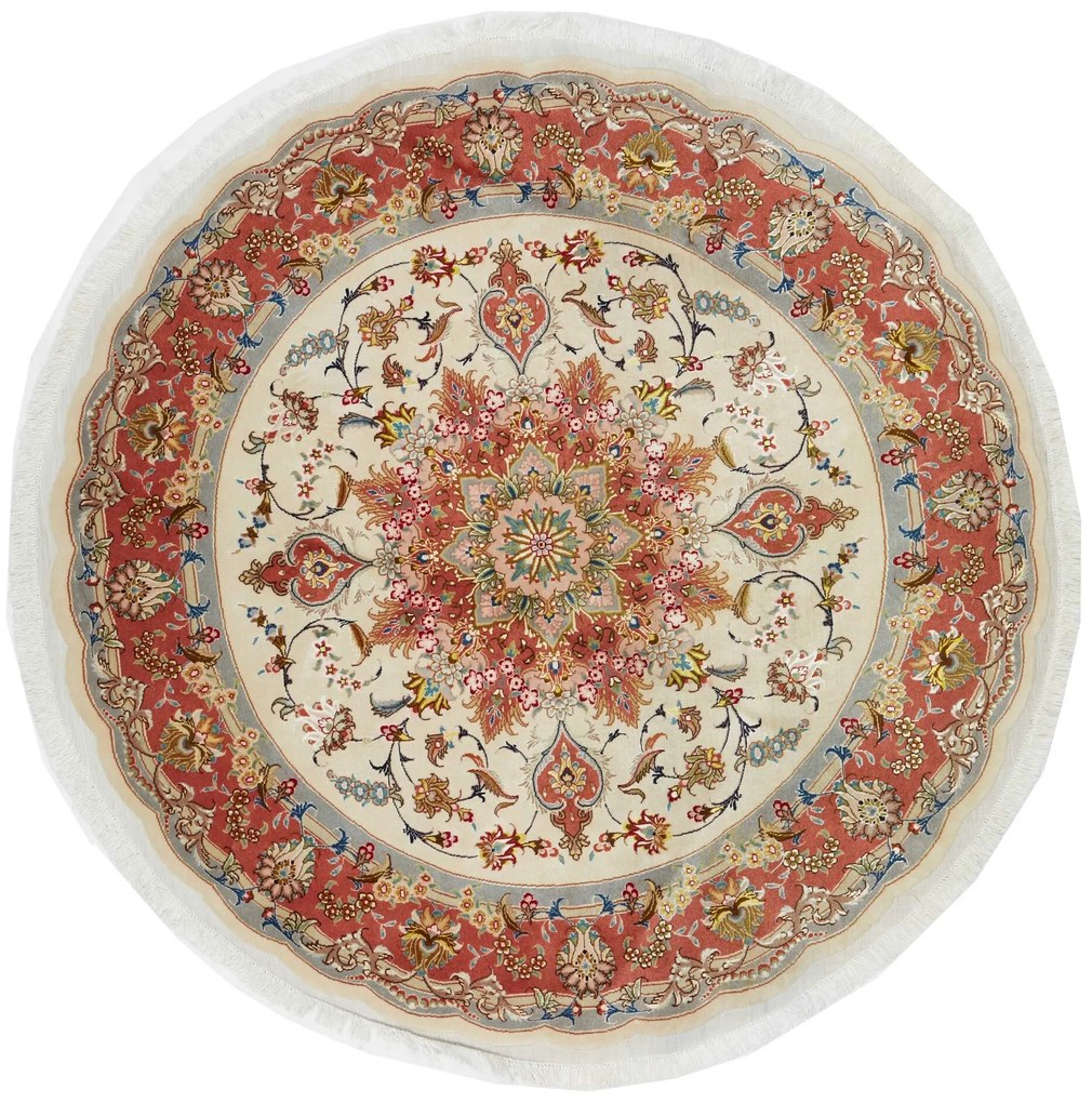 Tabriz Tappeto persiano 150 x 160 Beige (Iran) Annodato A Mano