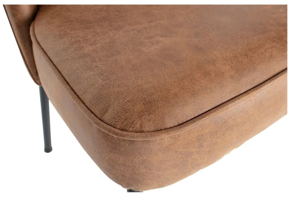 Sedie da pranzo in set marrone cognac in pelle 2 pz Vogue – WOOOD