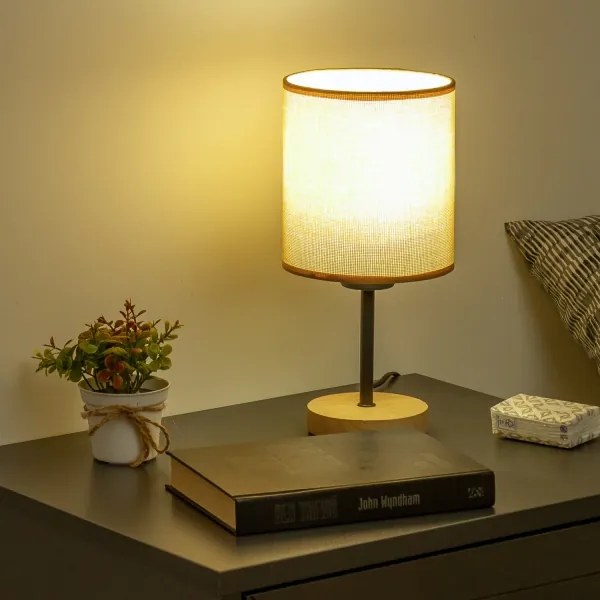 Brilagi - Lampada da tavolo NUBILA WOOD 1xE27/25W/230V quercia/marrone chiaro