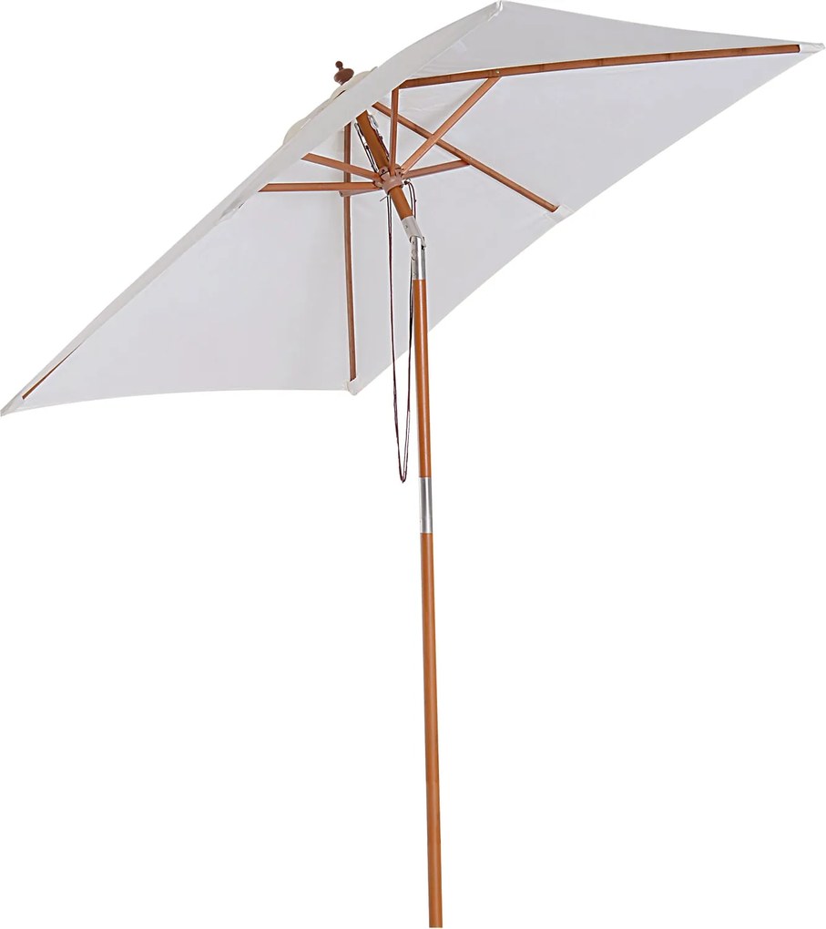 Ombrellone da Giardino 2x1,5 m Palo Ø38 mm in Legno Beige...