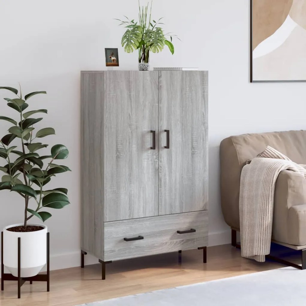 Credenza grigio sonoma 69,5x31x115 cm in legno multistrato