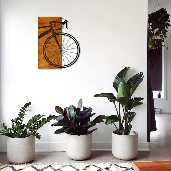 Decorazione da muro 45x58 cm bike legno/metallo