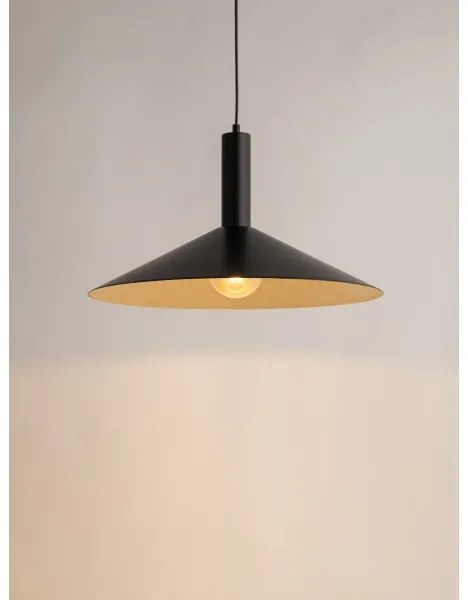 Lampadario a sospensione con filo CAPRI 1xE27/15W/230V diametro 50 cm nero/oro