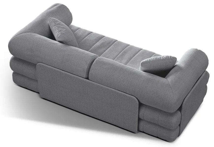 Divano grigio chiaro allungabile con rivestimento in bouclé 206 cm Kemi – Cosmopolitan Design