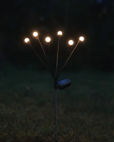 Lampada solare LED 6xLED/1,2V 300 mAh IP44 nero