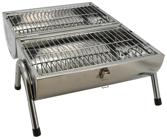 Griglia a carbone portatile cromata lucida