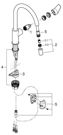 GROHE 30551000 - Miscelatore per lavello START EDGE 357 mm cromato lucido