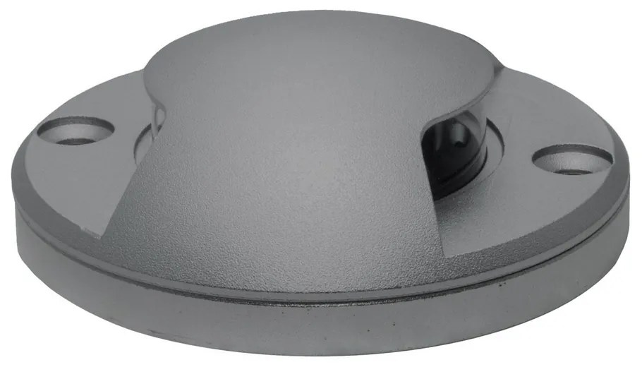 Segnapasso calpestabile Led 12V 4W a superfice Rotondo Doppia emissione Grigio IP65 Bianco neutro 4000K Wisdom