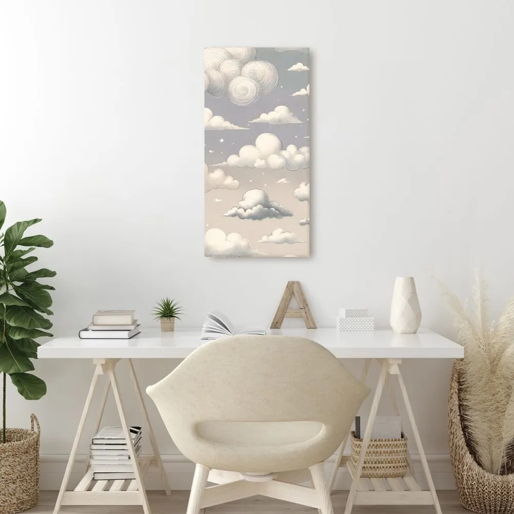 Quadro su tela – Nuvolette pastello