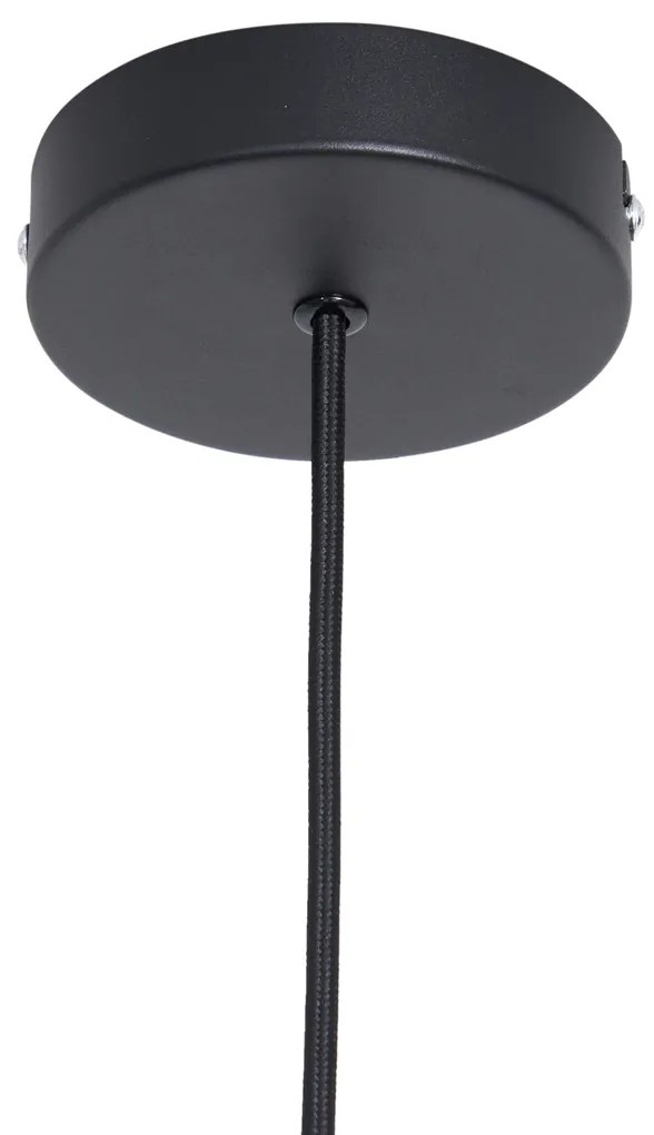 Lampada a Sospensione Japandi Marrone con Paralume in Tessuto 50cm - Plu