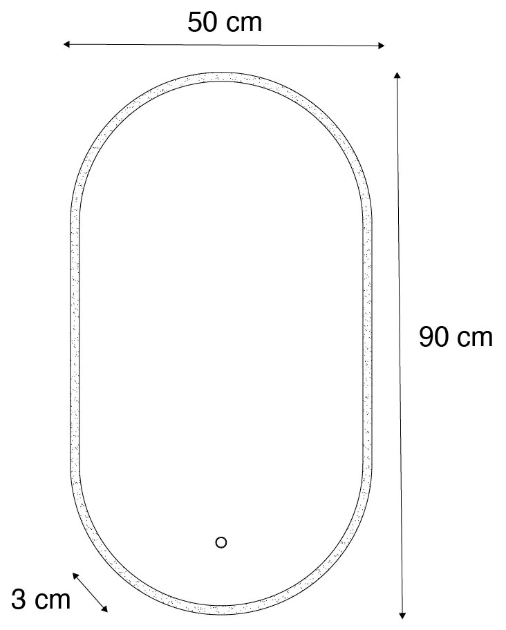 Specchio da bagno moderno con LED e dimmer touch - Bouwina
