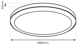 Brilagi - Plafoniera LED da bagno PERA LED/12W/230V diametro 18 cm IP65 nero