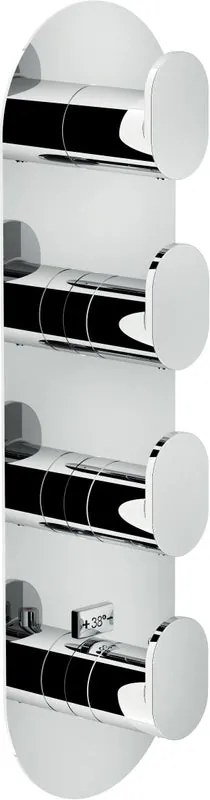 Rubinetto per vasca getto laminare cristallino Up per muro cromo NOBILI