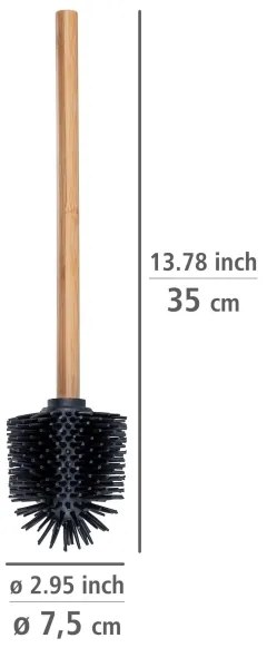 WENKO 25360100 - Spazzola WC 7,5x35 cm marrone/nera