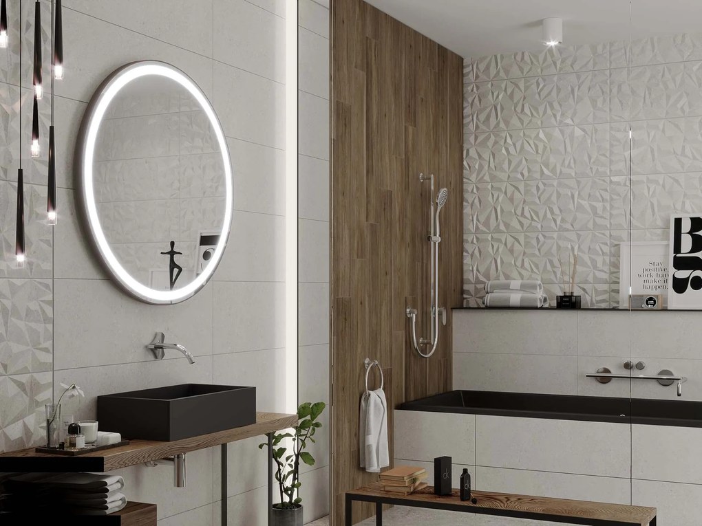 Specchio rotondo con illuminazione LED C1 premium