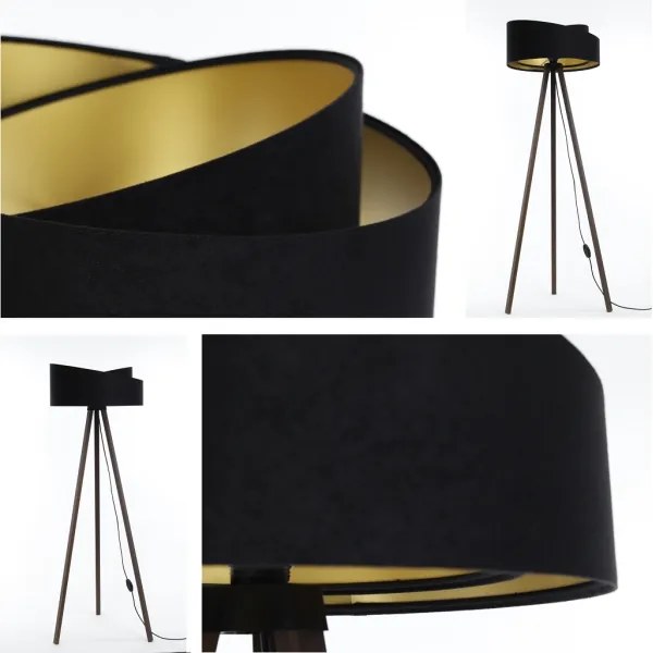 Lampada da terra GALAXY 1xE27/60W/230V nero/marrone