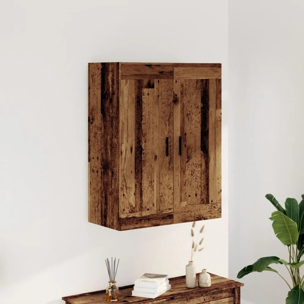Mobile A Parete Legno Vecchio 69,5x34x90 Cm İn Truciolato /