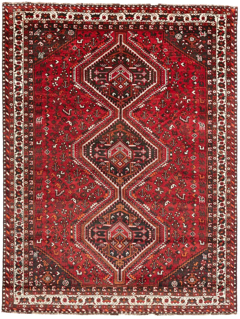 Shiraz Tappeto persiano 300x230 Rosso (Iran) Annodato A Mano