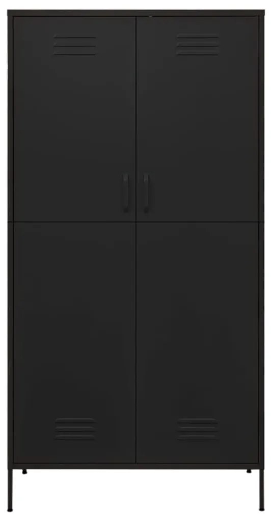 Armadio nero 90x50x180 cm in acciaio