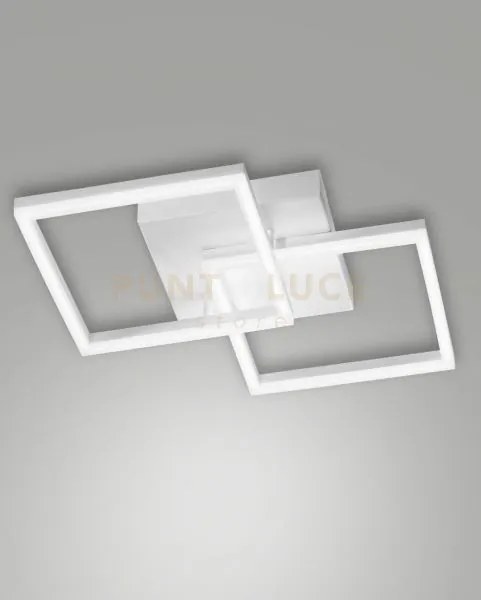 Bard applique bianca 2 luci a led 3000k - 39w - 3880 lm dimmerabile